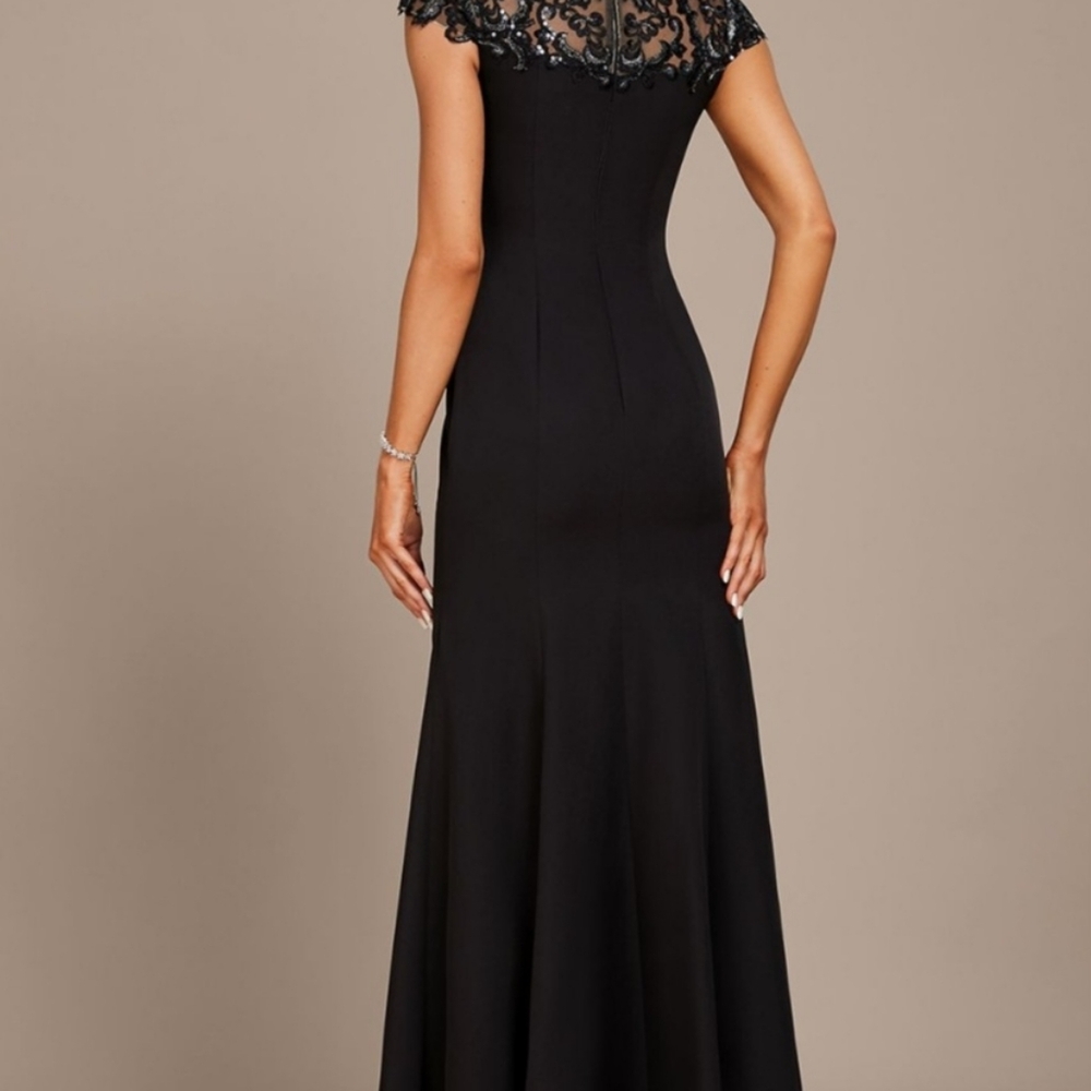 New NWT Jjs house black evening dress black size 12 gorgeous formal Holidays - Picture 2 of 5